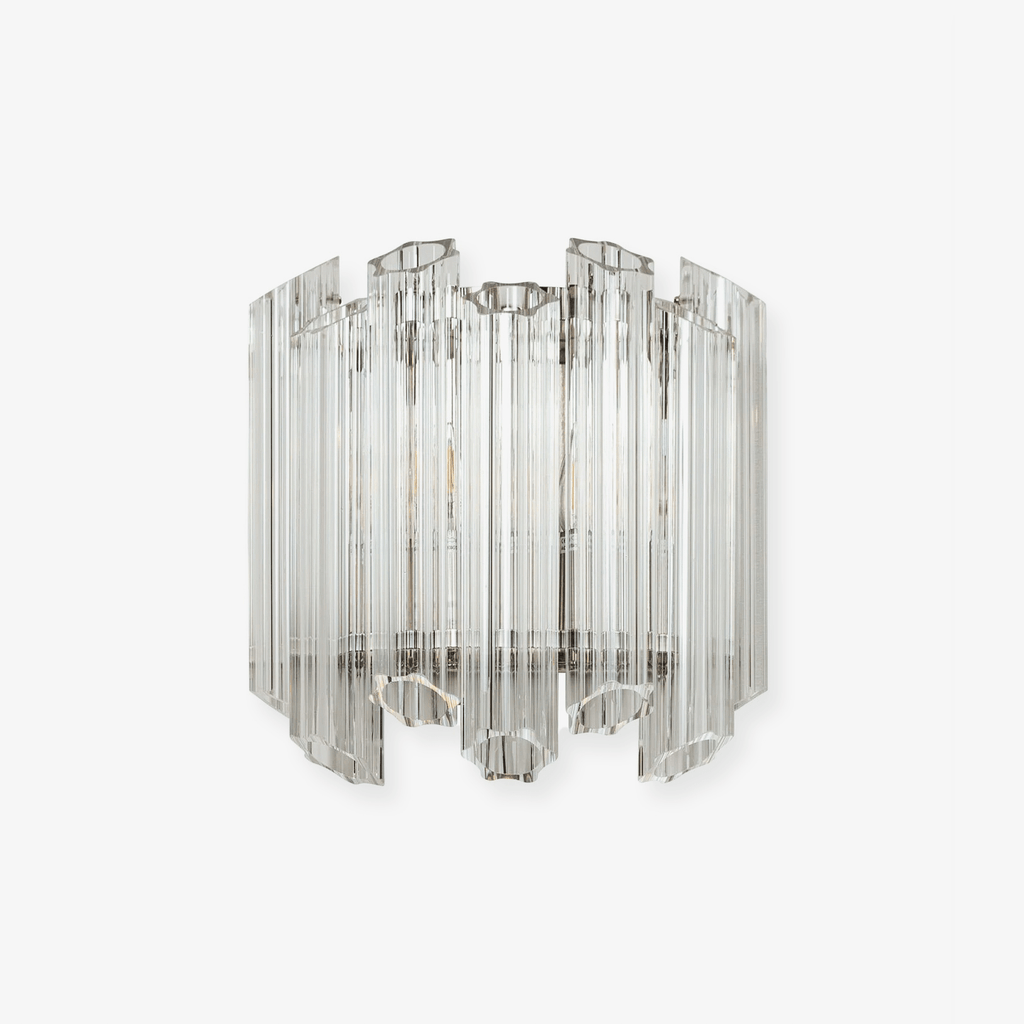 Clear Palermo Murano Wall Light, Hardwired Wall Sconce, detail 2