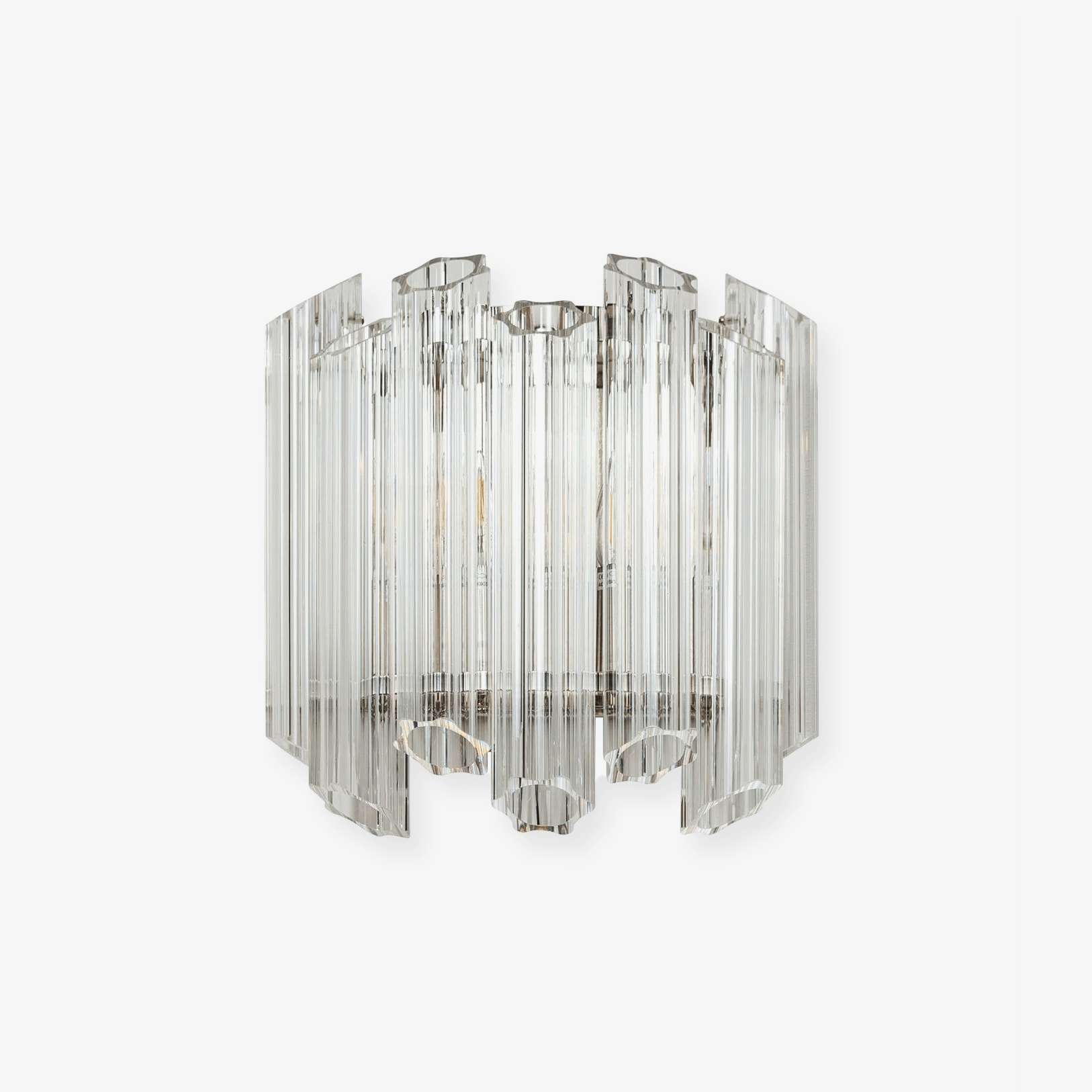 Clear Palermo Murano Wall Light, Hardwired Wall Sconce, detail 2