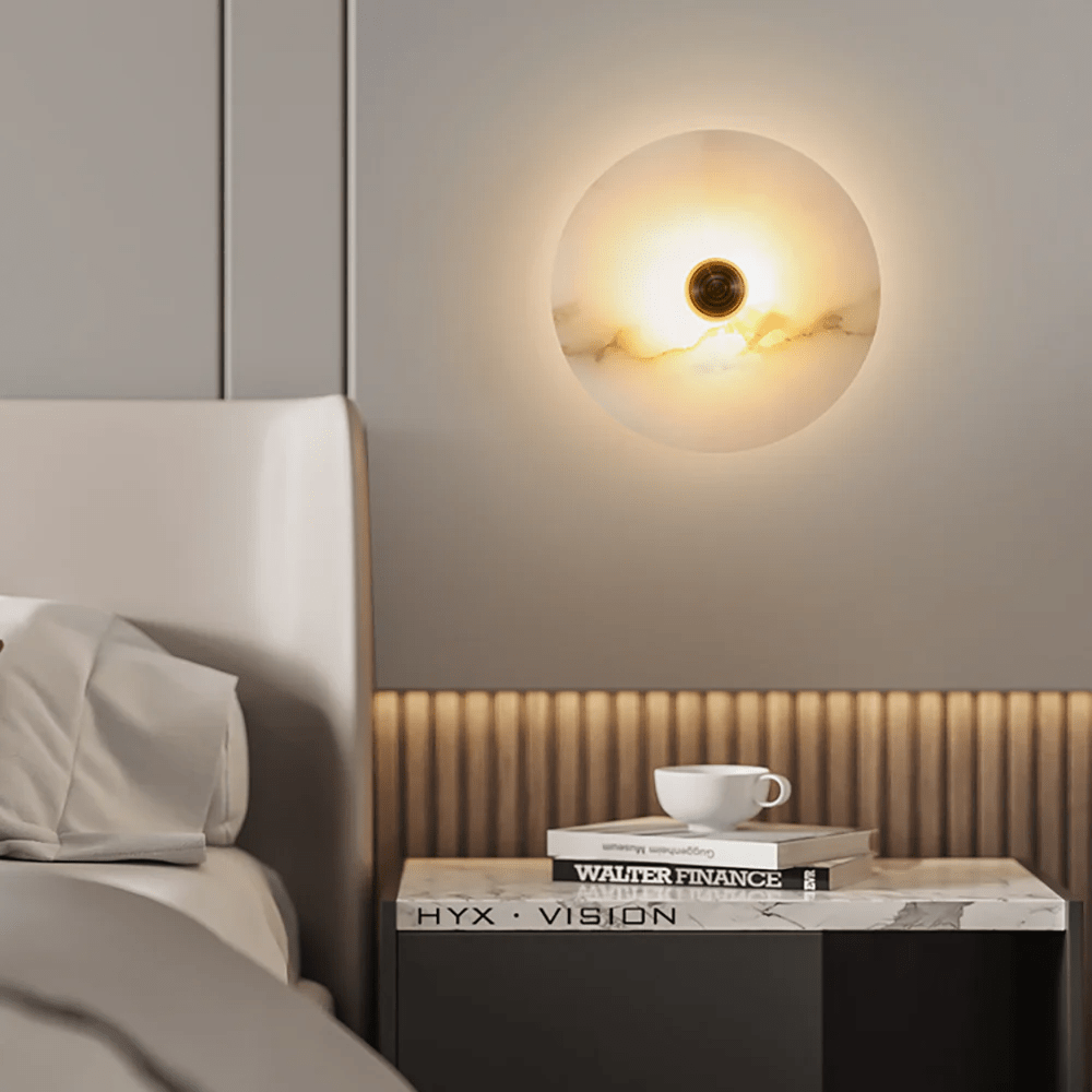 Nayra Alabaster Wall Light, Hardwired Wall Sconce, detail 23