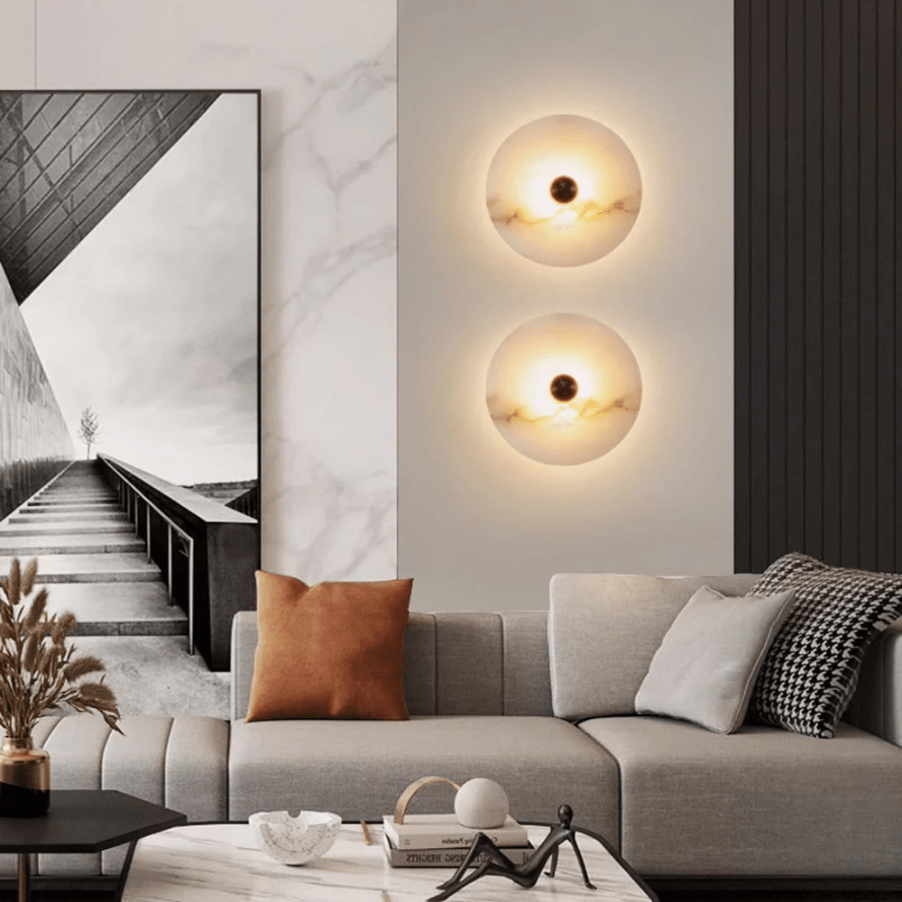 Nayra Alabaster Wall Light, Hardwired Wall Sconce, detail 34