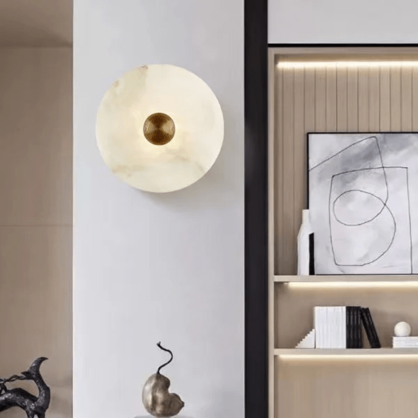 Nayra Alabaster Wall Light, Hardwired Wall Sconce, detail 52