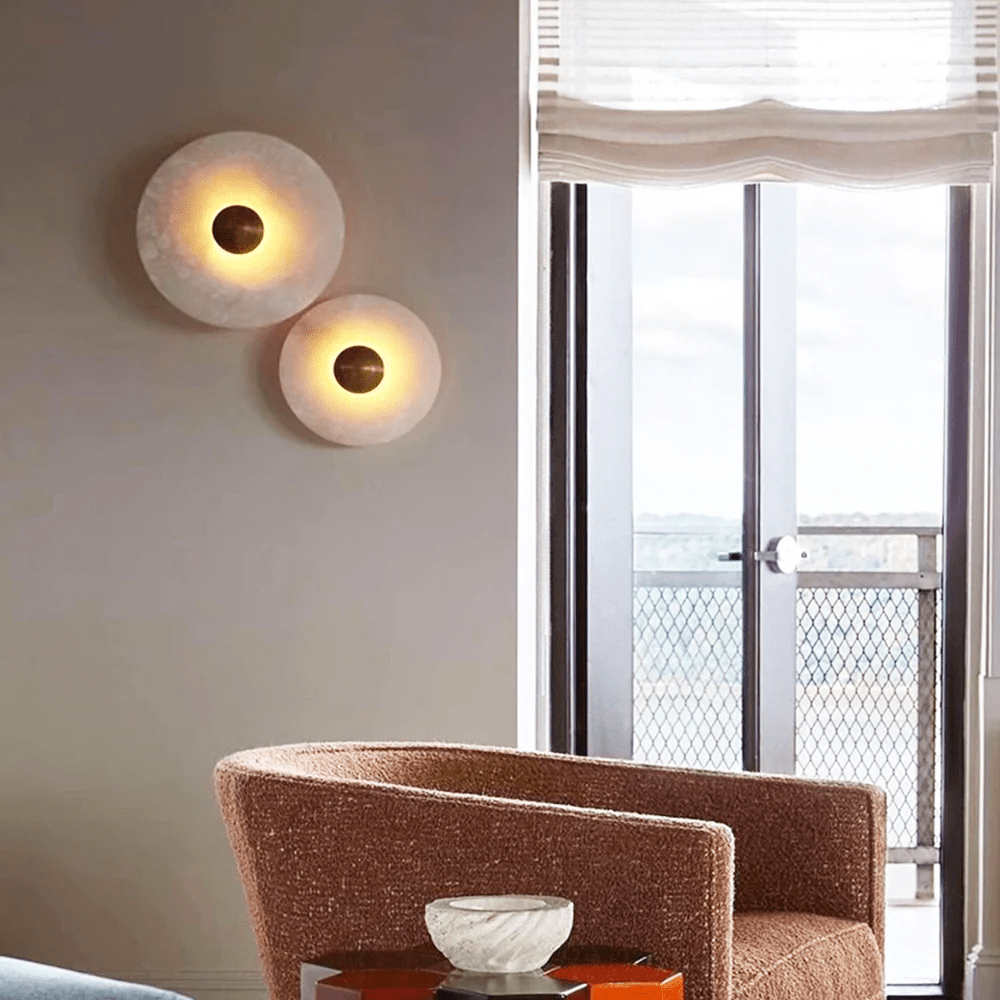 Nayra Alabaster Wall Light, Hardwired Wall Sconce, detail 54