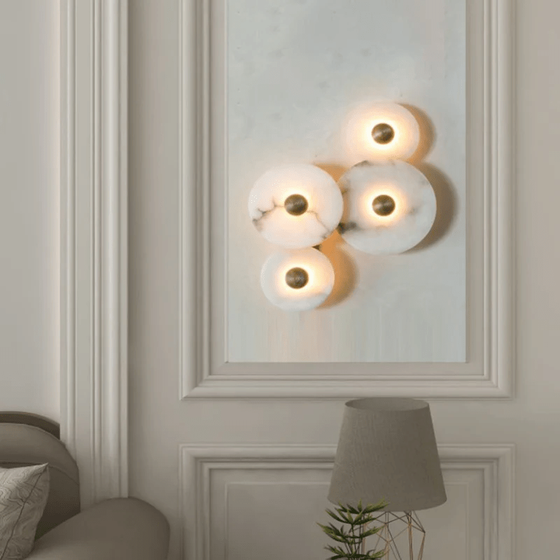 Nayra Alabaster Wall Light, Hardwired Wall Sconce, detail 43