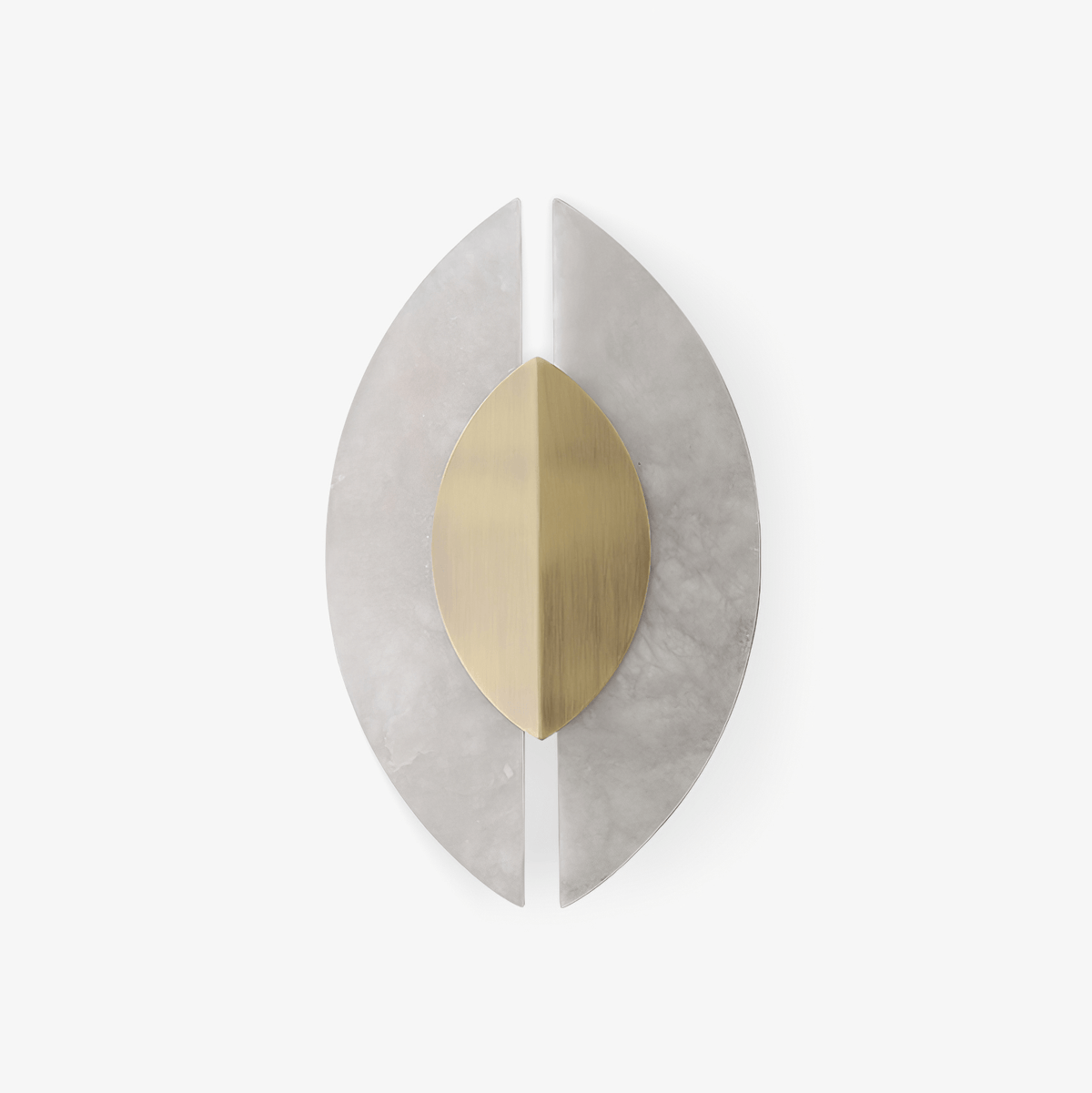 Solari Alabaster Leaf Wall Light, Hardwired Wall Sconce, detail 2