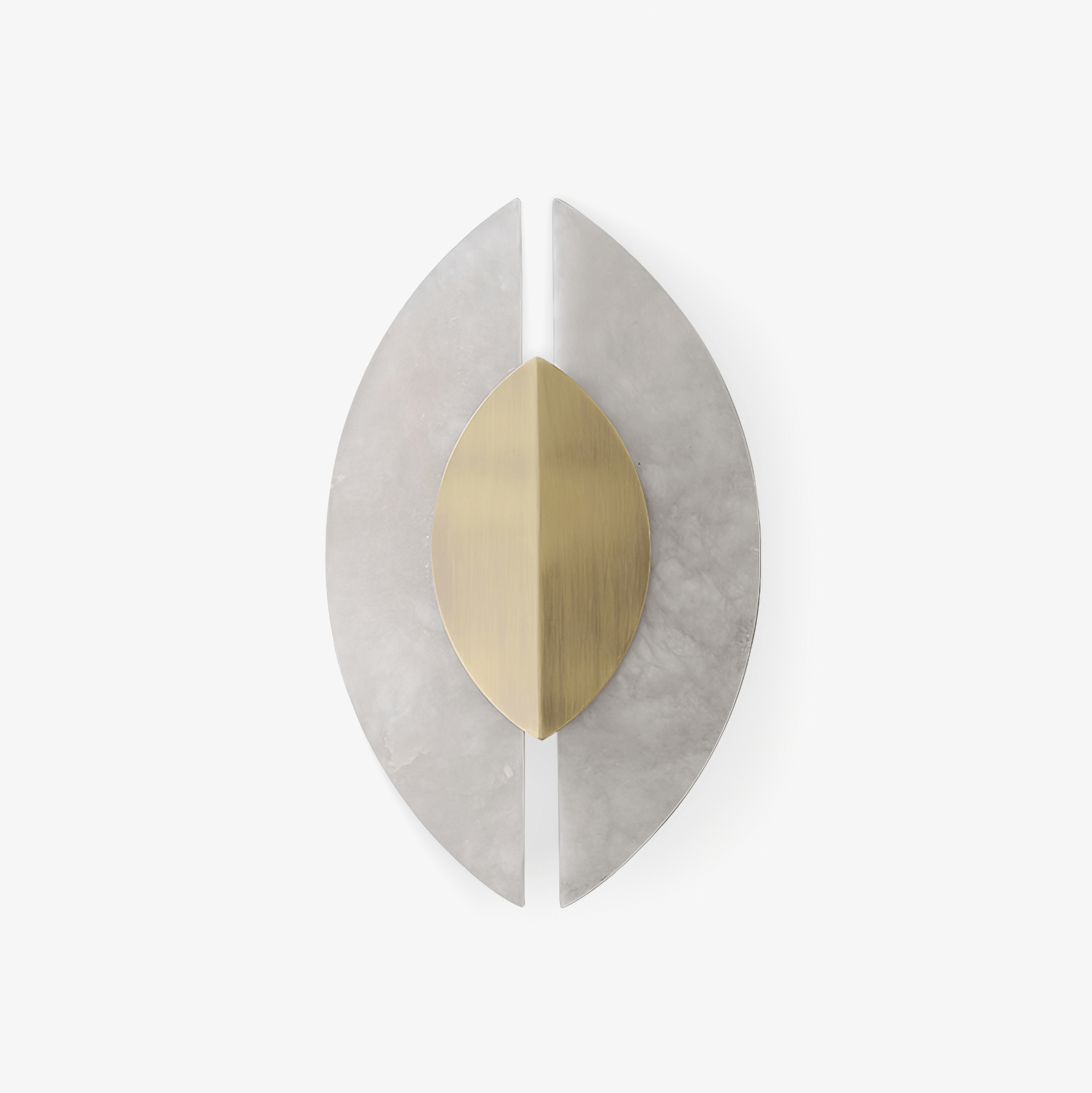 Solari Alabaster Leaf Wall Light, Hardwired Wall Sconce, detail 2