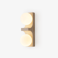 Cirra Travertine Wall Light, Hardwired Wall Sconce, Yellow Travertine, Dia 7cm x H 23cm