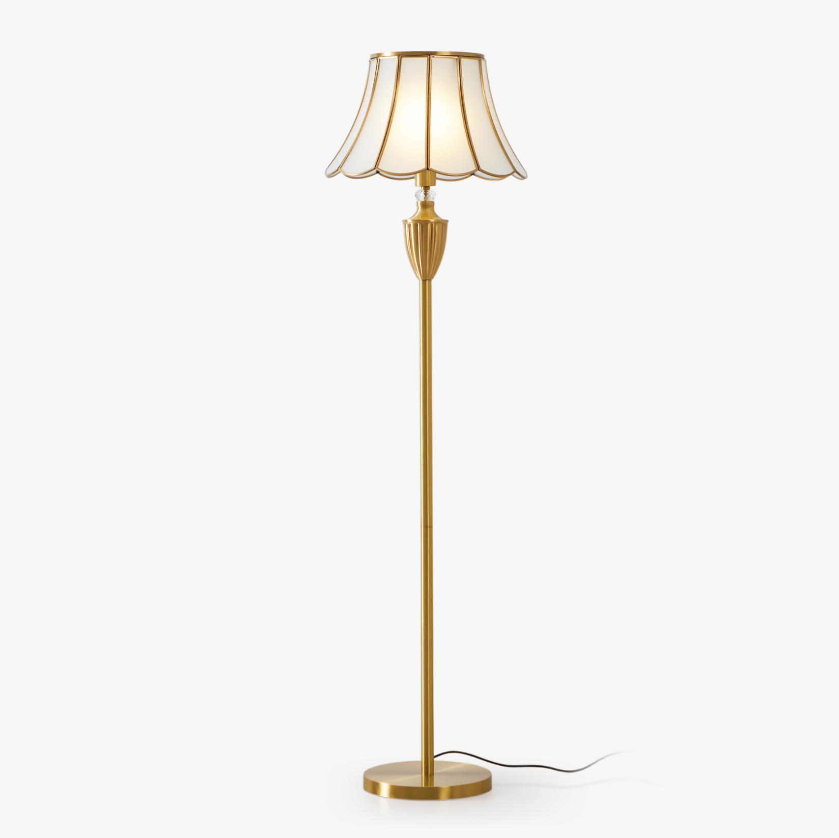 Lucia Floor Light, Floor Lamp, Brass, Dia 40cm x H 142cm