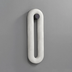 Alabaster Loop Wall Light, Hardwired Wall Sconce, Metal, Dia 15cm x W 5.5cm x H 40cm