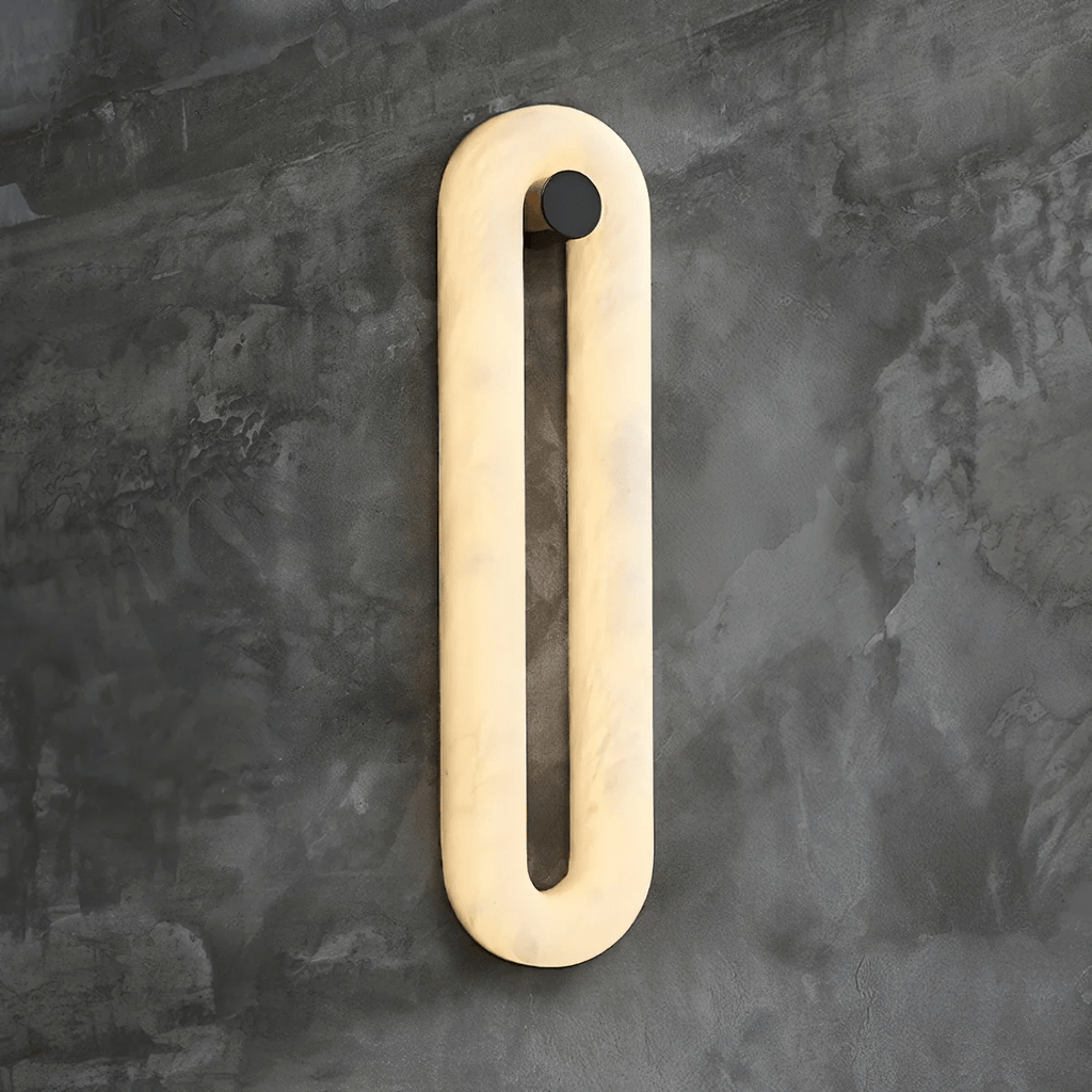Alabaster Loop Wall Light, Hardwired Wall Sconce, detail 14