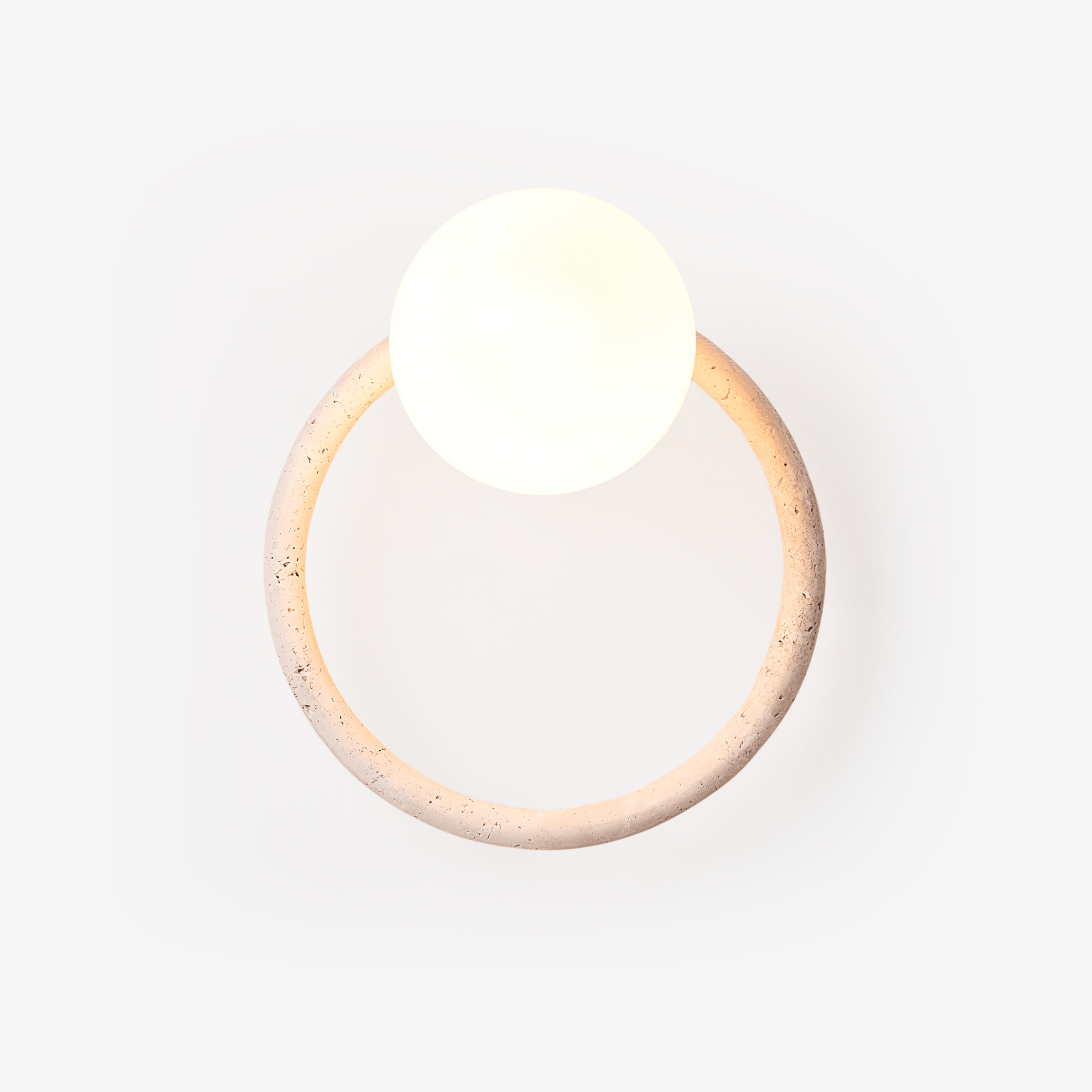 Orria Travertine Wall Light, Hardwired Wall Sconce, detail 2