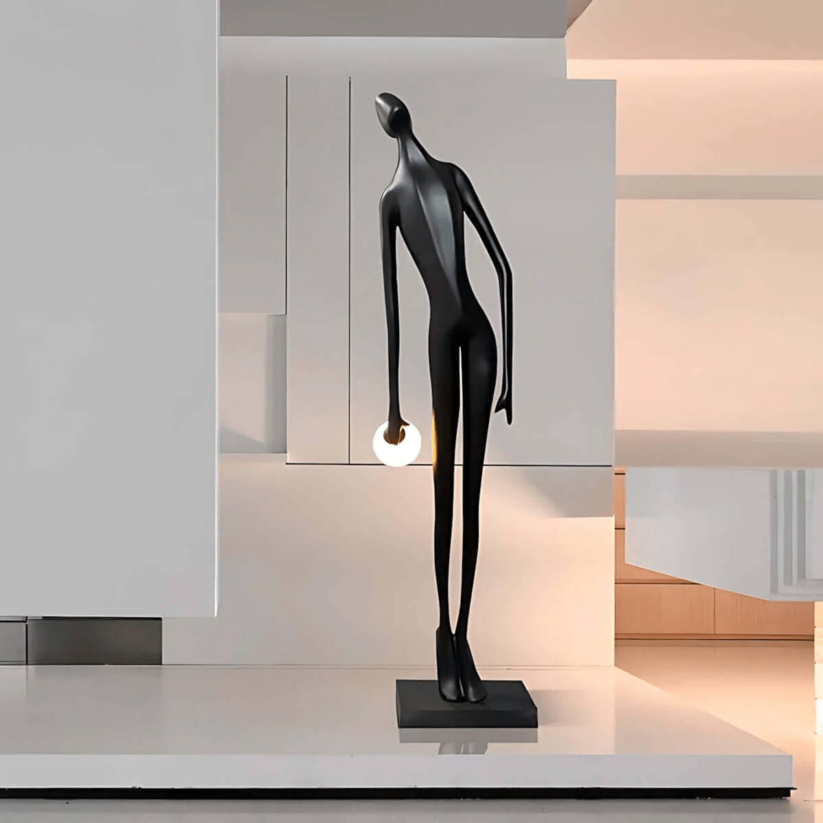 Noir Muse Sculpture Floor Light, Floor Lamp, detail 2