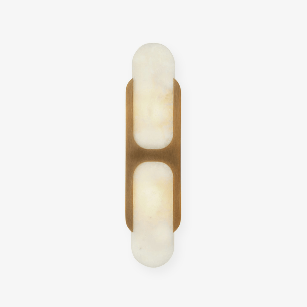 Odin Alabaster Wall Light - Wall Lamp, Hardwired Wall Sconce, Metal, Dia 18cm x H 24cm