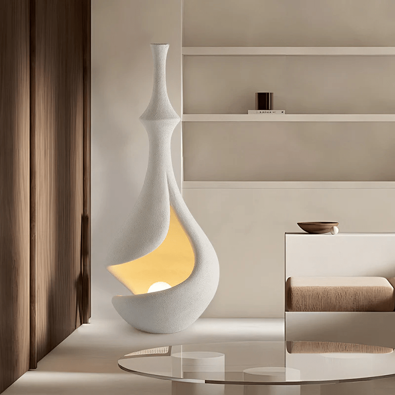 White Sere Vase Floor Light, Floor Lamp, detail 2