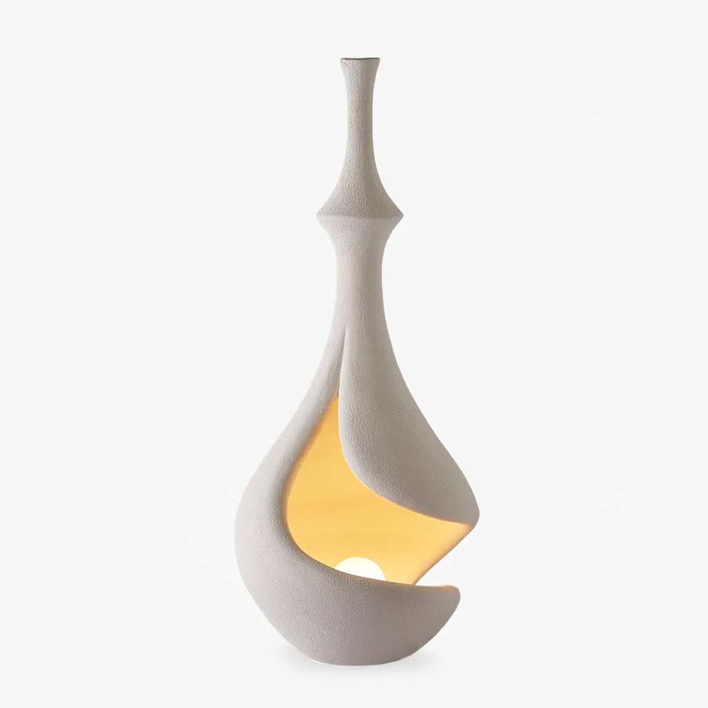 White Sere Vase Floor Light, Floor Lamp, Metal, Dia 53cm x H 129cm