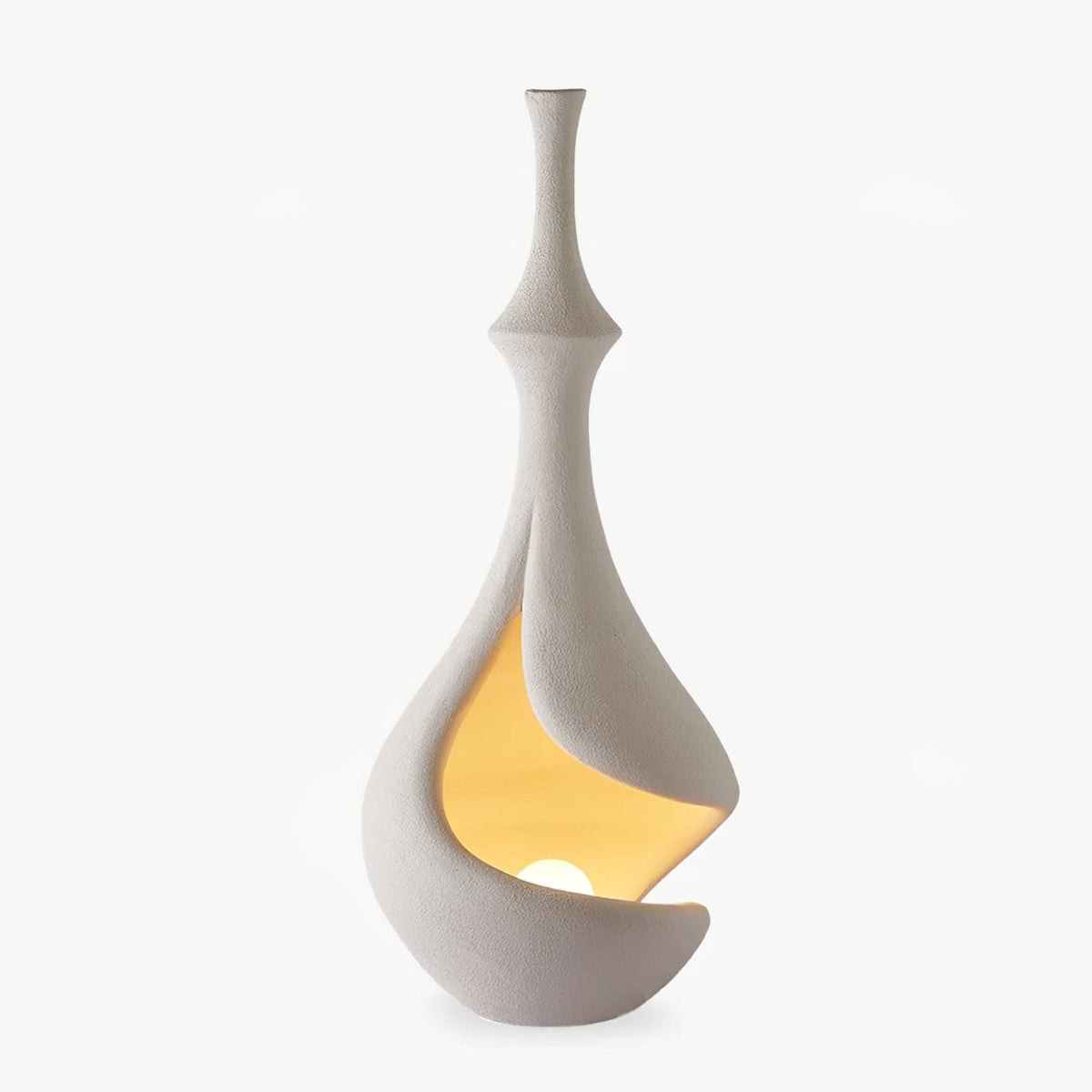 White Sere Vase Floor Light, Floor Lamp, Metal, Dia 53cm x H 129cm