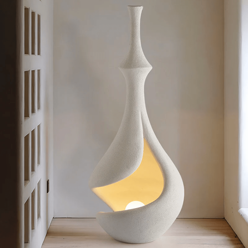 White Sere Vase Floor Light, Floor Lamp, detail 4