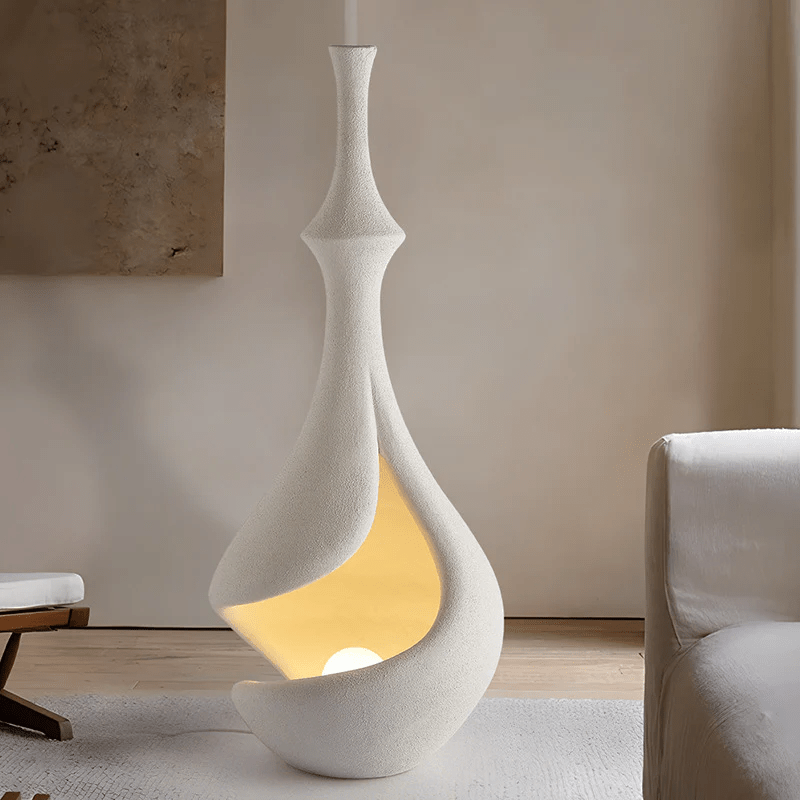 White Sere Vase Floor Light, Floor Lamp, detail 8