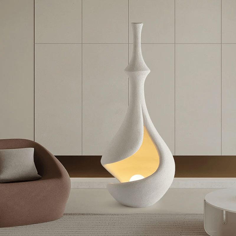 White Sere Vase Floor Light, Floor Lamp, detail 5