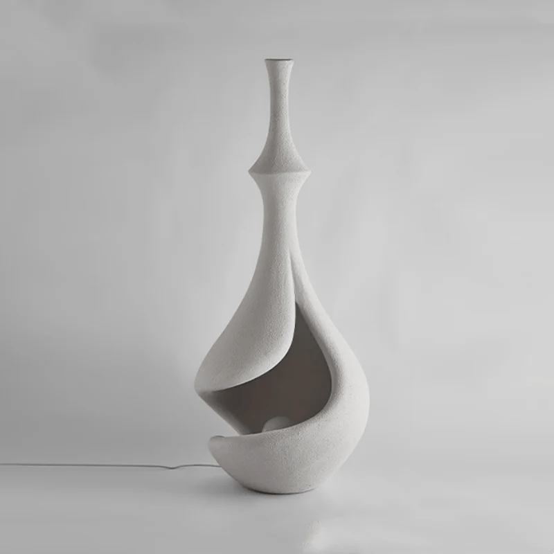 White Sere Vase Floor Light, Floor Lamp, detail 7