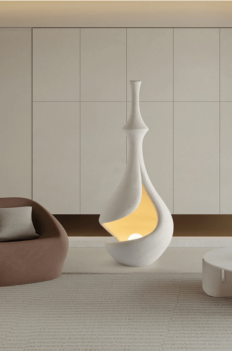 White Sere Vase Floor Light, Floor Lamp, detail 11