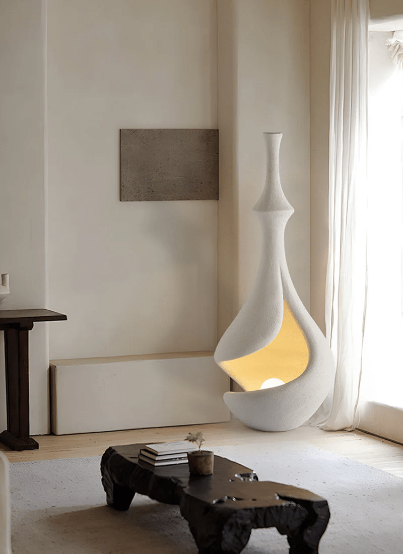White Sere Vase Floor Light, Floor Lamp, detail 12
