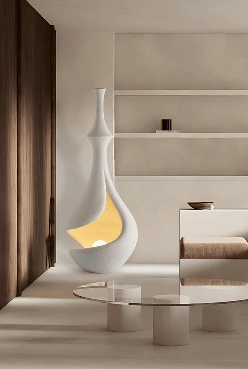 White Sere Vase Floor Light, Floor Lamp, detail 9