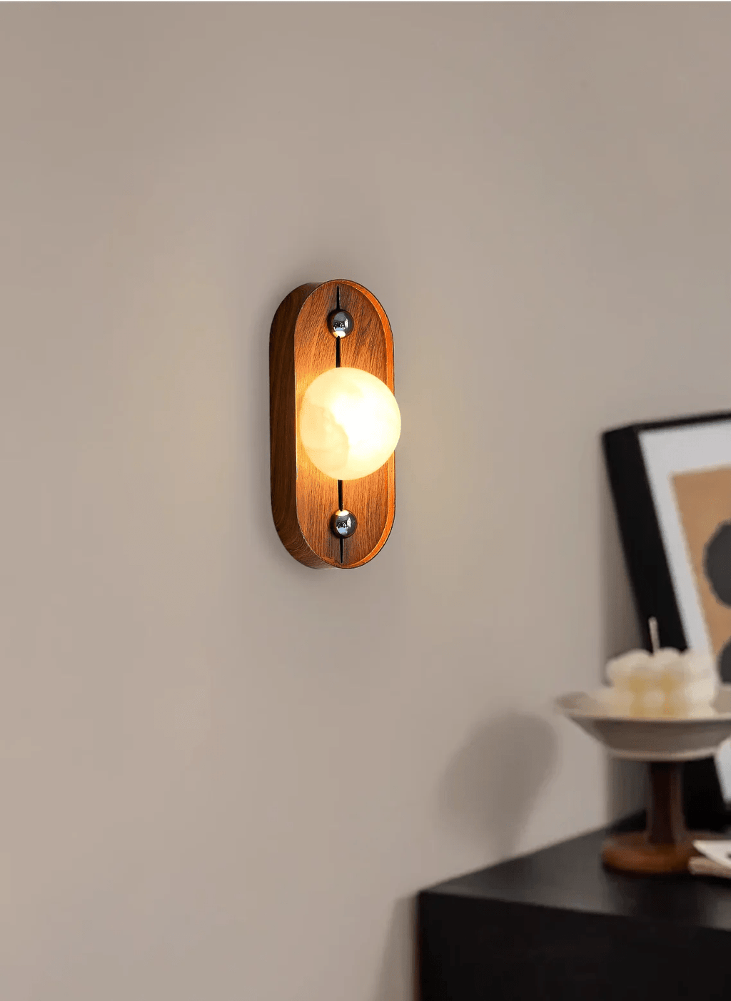 Koyan Alabaster Wall Light, Hardwired Wall Sconce, detail 15