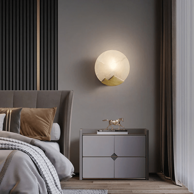 Lasterba Alabaster Wall Light, Hardwired Wall Sconce, detail 3