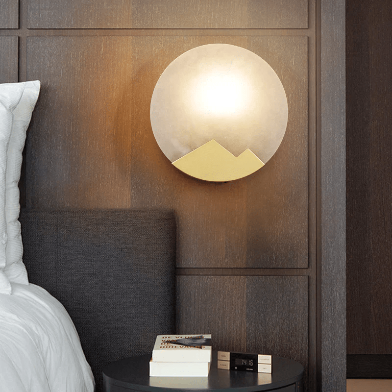 Lasterba Alabaster Wall Light, Hardwired Wall Sconce, detail 2