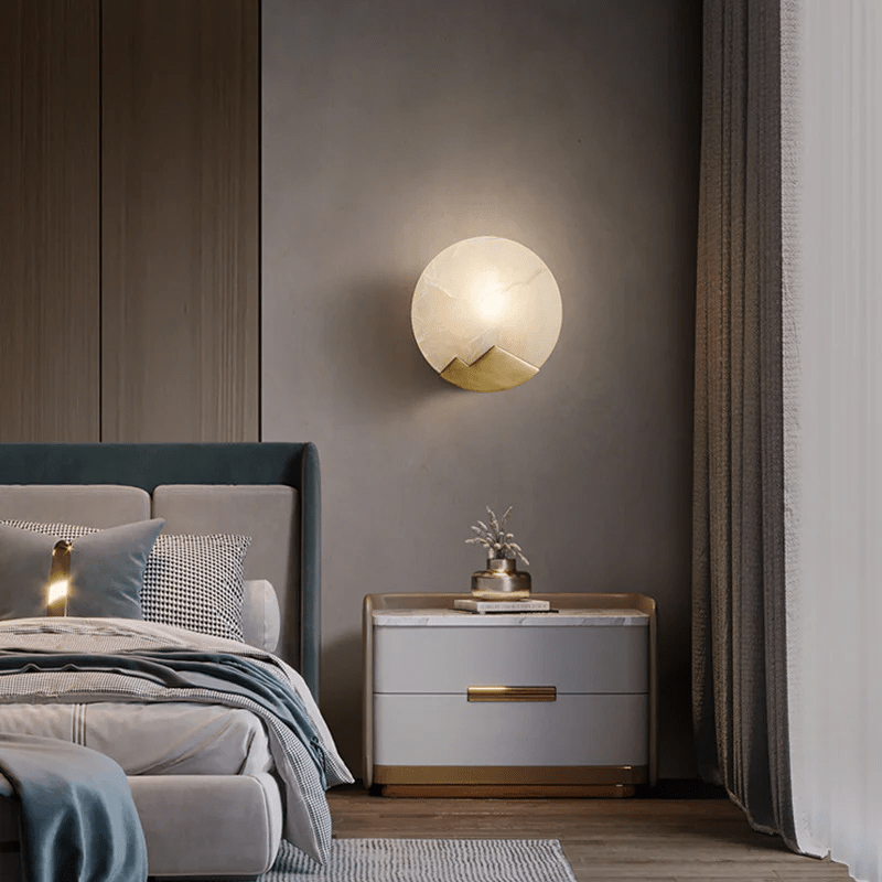 Lasterba Alabaster Wall Light, Hardwired Wall Sconce, detail 4