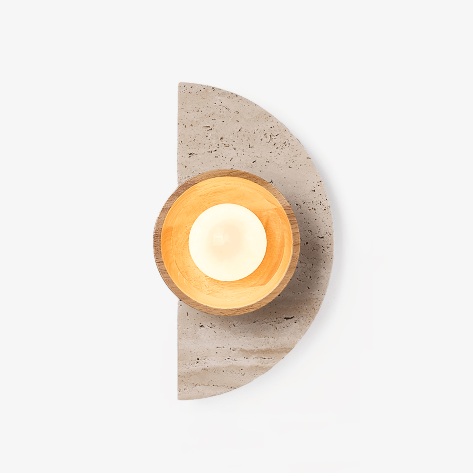 Soleners Travertine Wall Light, Hardwired Wall Sconce, detail 2