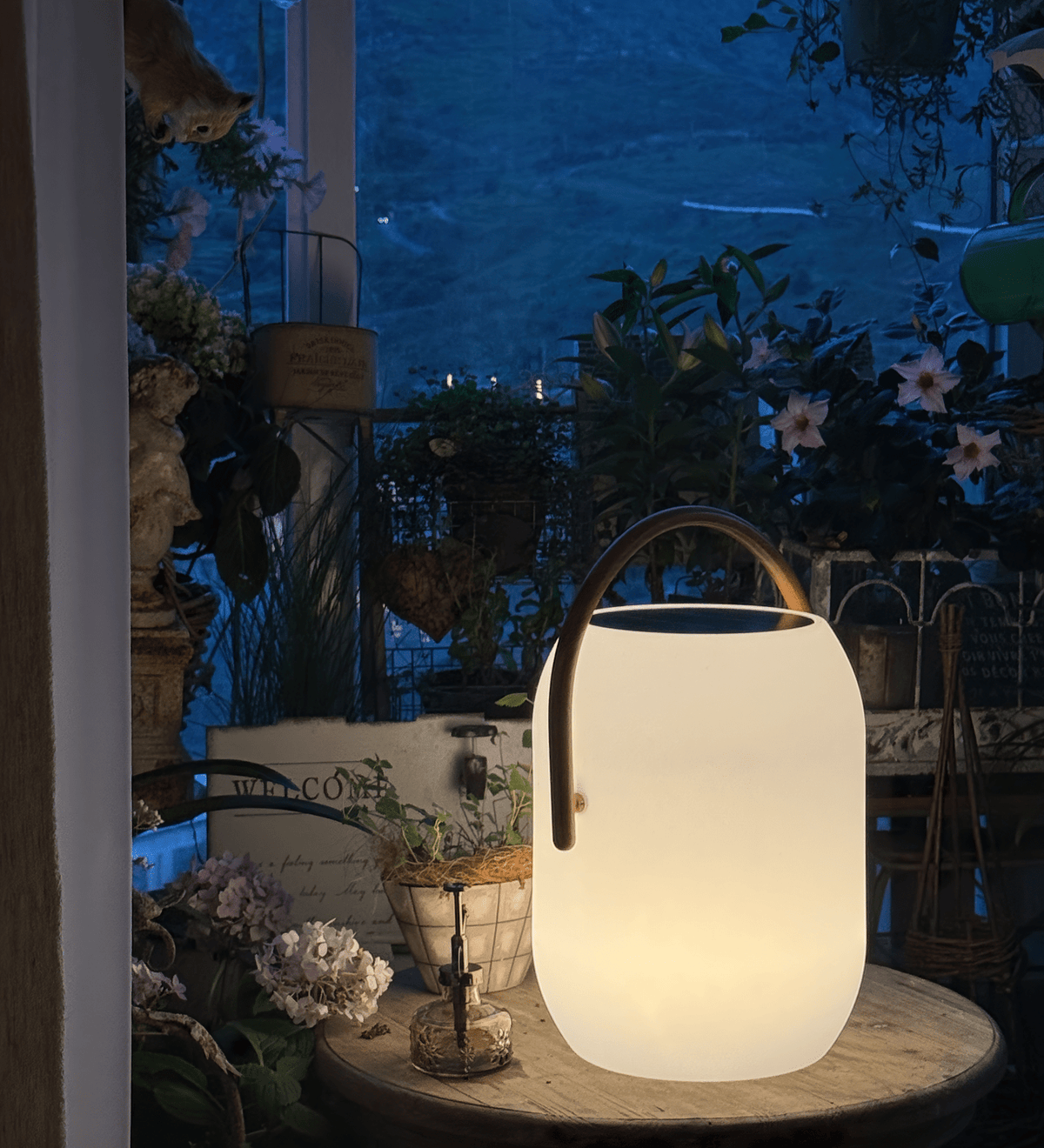 Noria Solar Exterior Lantern Lamp, Outdoor Wall Light, detail 3