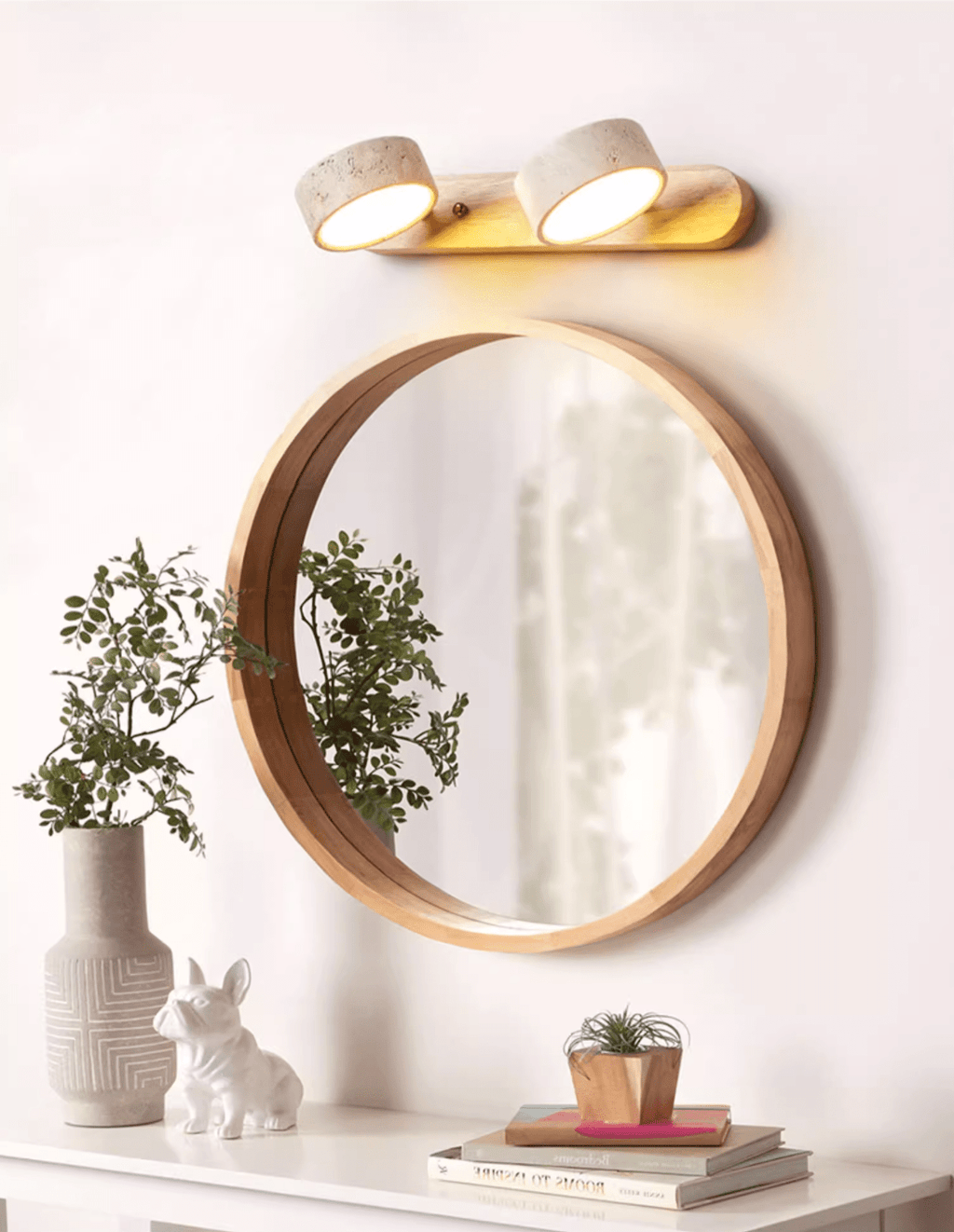 Travertine Duo Rechargeable Wall Light, Bathroom Wall Sconce, detail 10