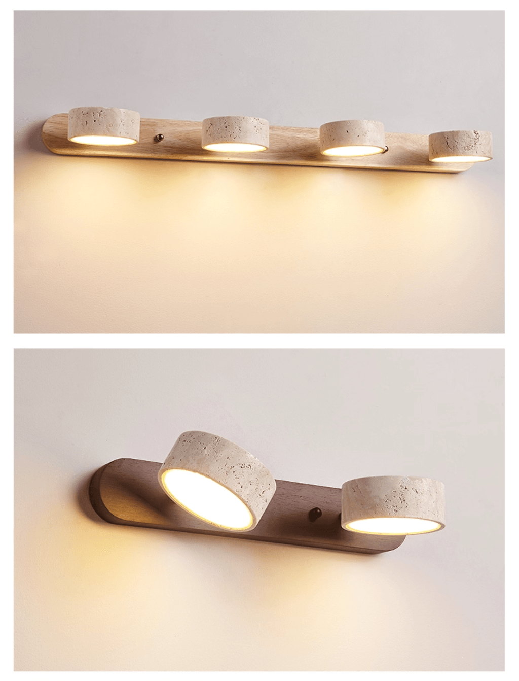 Travertine Duo Rechargeable Wall Light, Bathroom Wall Sconce, detail 29