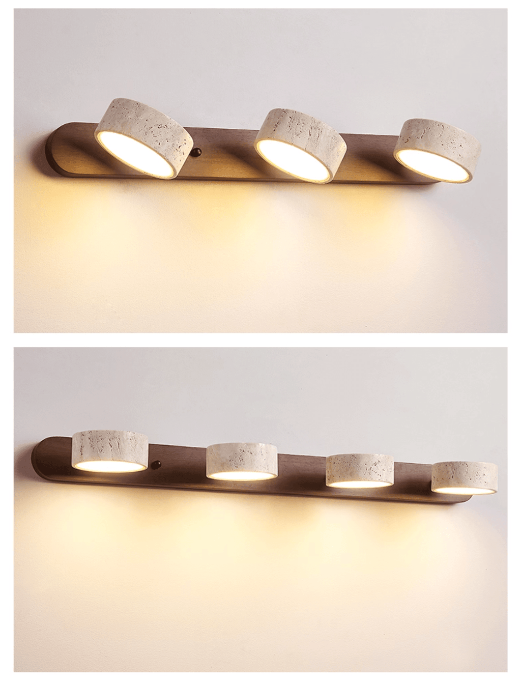Travertine Duo Rechargeable Wall Light, Bathroom Wall Sconce, detail 30