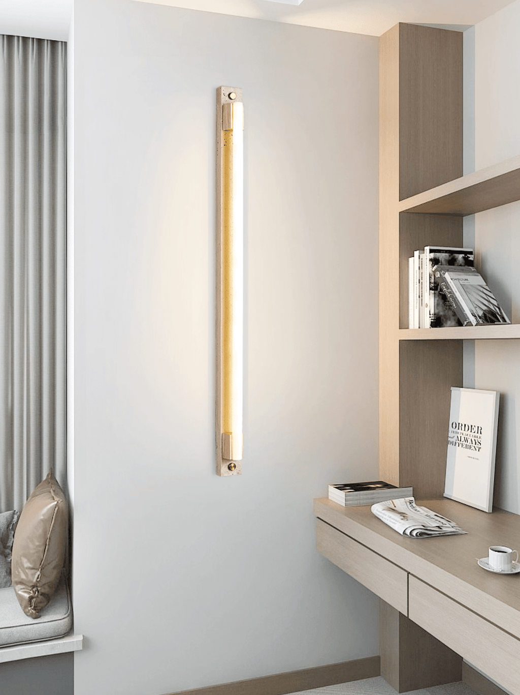 Caelum Light Bar Wall Light, Hardwired Wall Sconce, detail 3