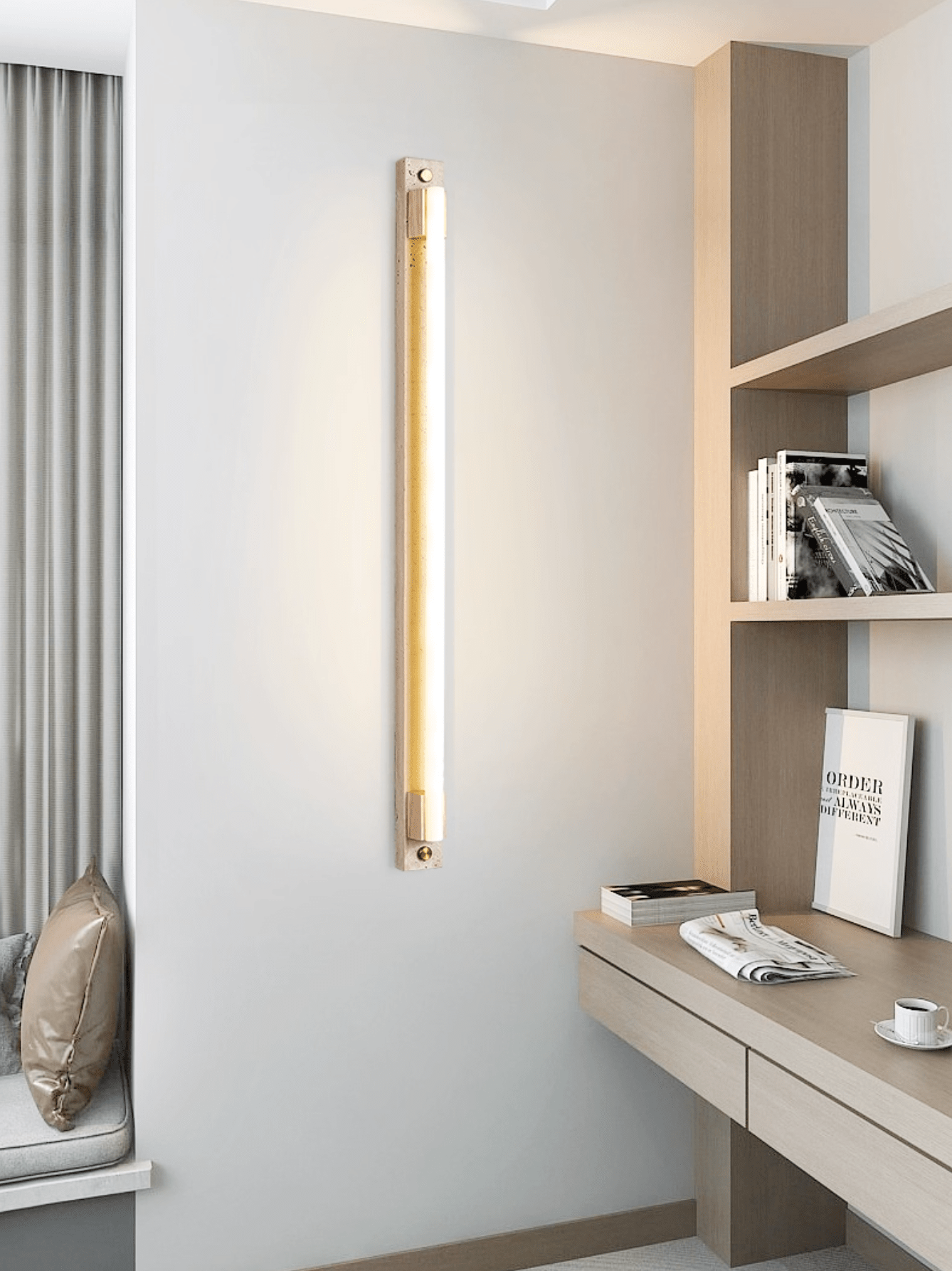 Caelum Light Bar Wall Light, Hardwired Wall Sconce, detail 3