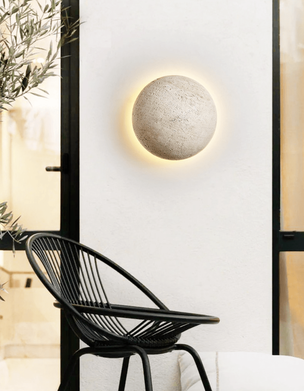 Pebble Stone Wall Light, Hardwired Wall Sconce, detail 5