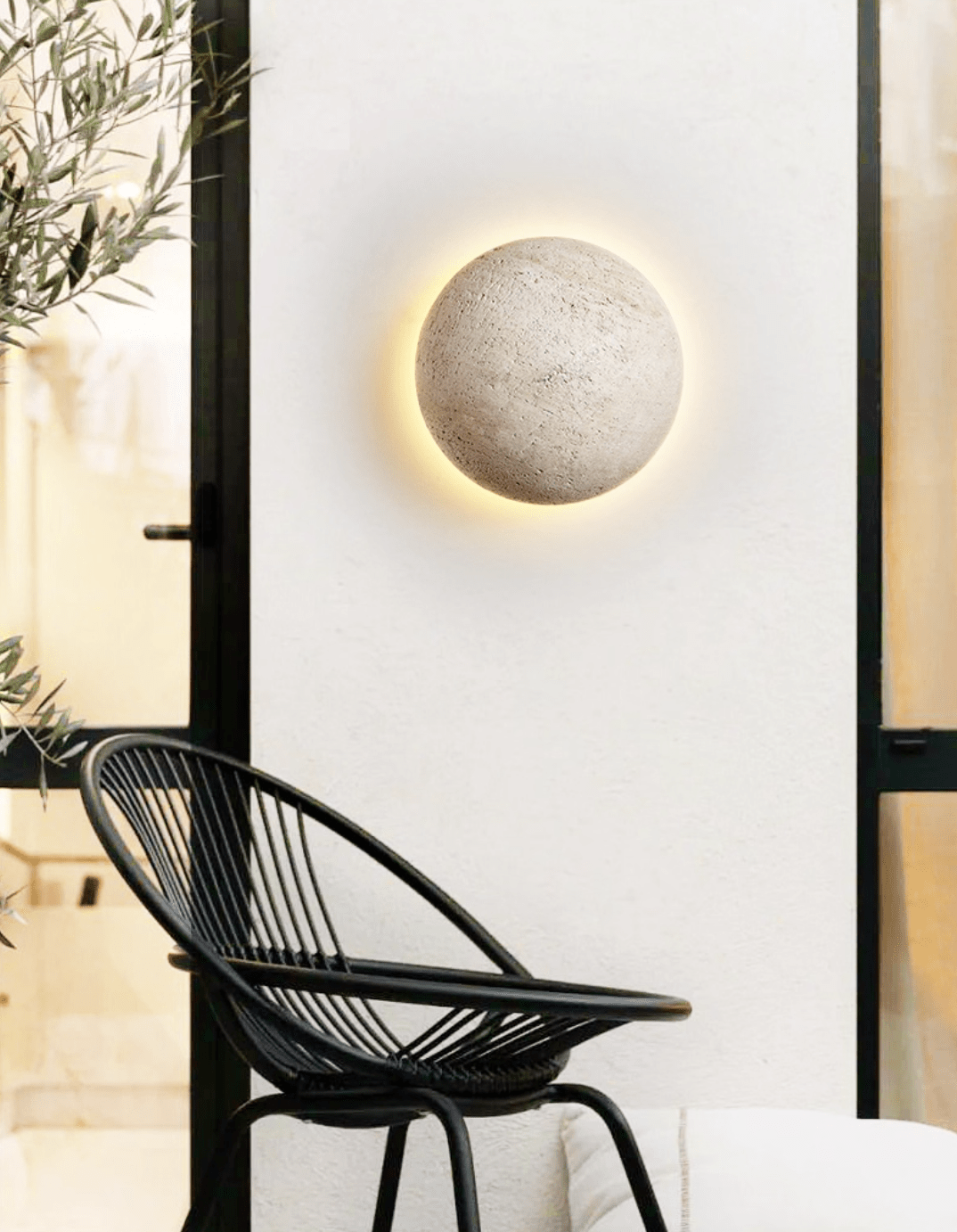 Pebble Stone Wall Light, Hardwired Wall Sconce, detail 5