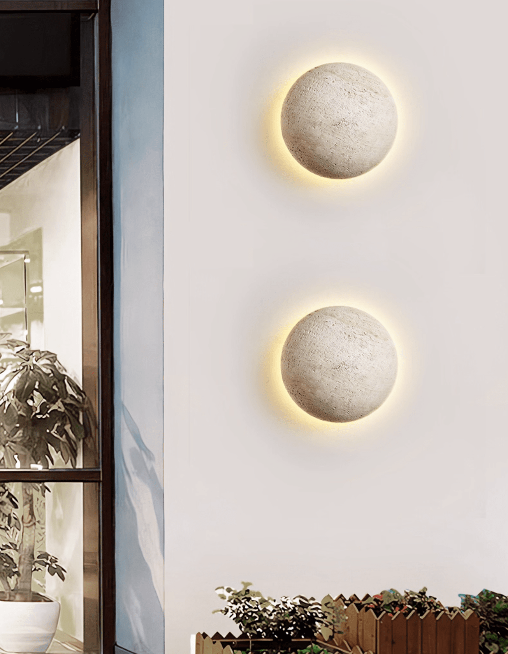 Pebble Stone Wall Light, Hardwired Wall Sconce, detail 3