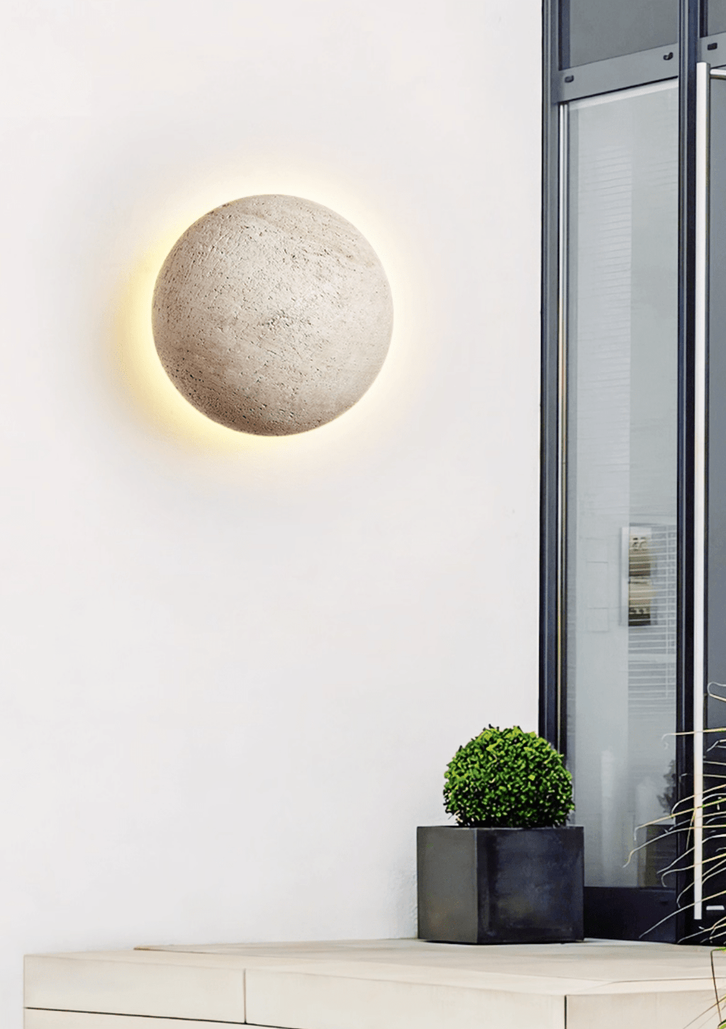 Pebble Stone Wall Light, Hardwired Wall Sconce, detail 4