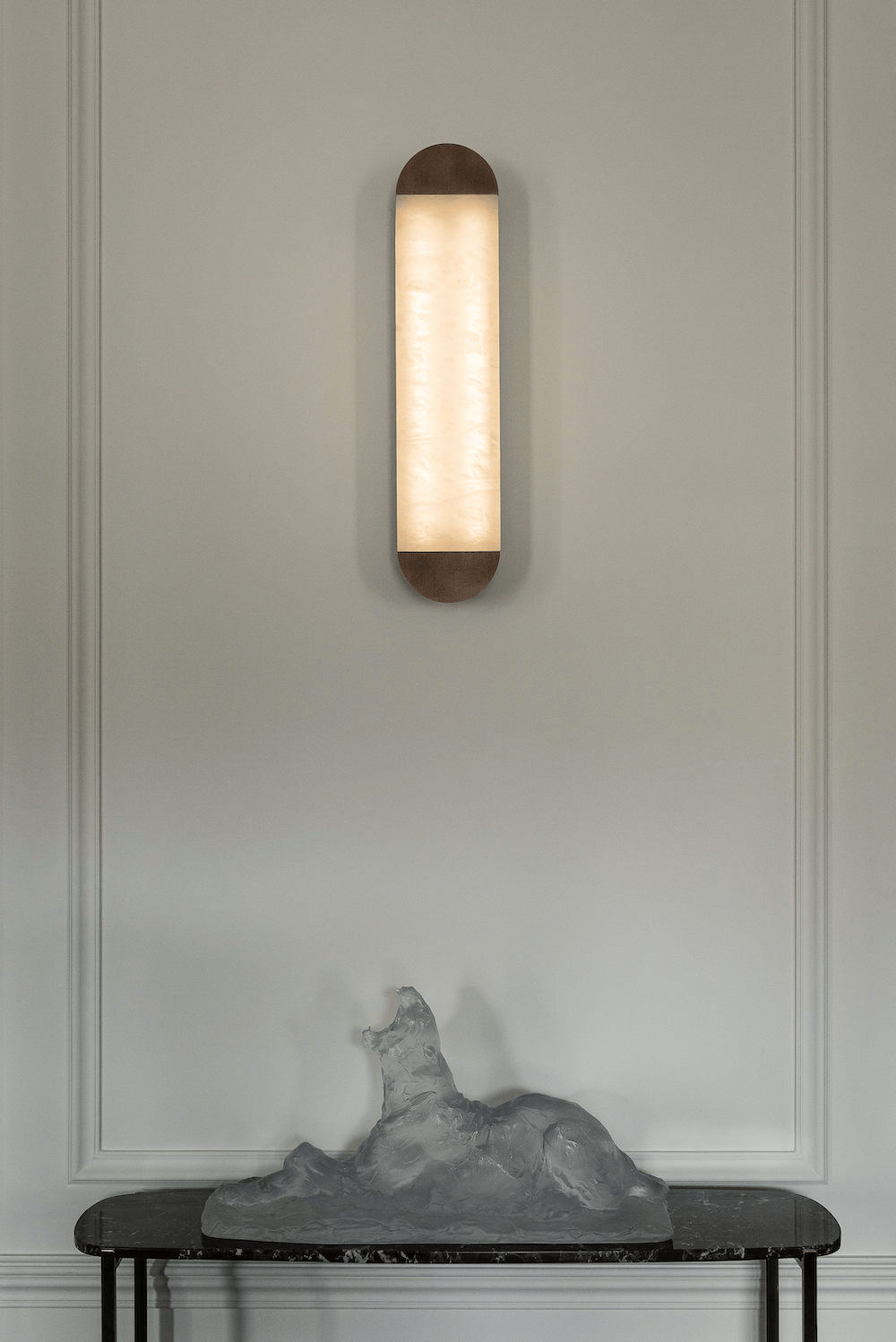 Ghost Alabaster Wall Light, Hardwired Wall Sconce, detail 7