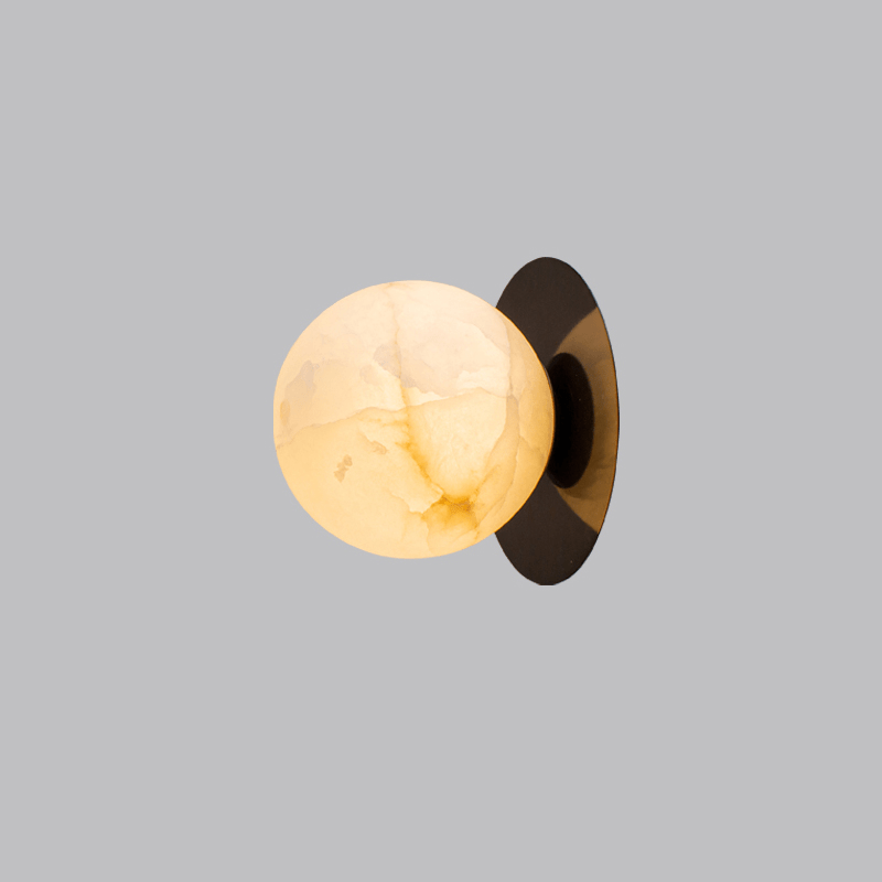 Orrila Dawn Alabaster Wall Light, Hardwired Wall Sconce, detail 18