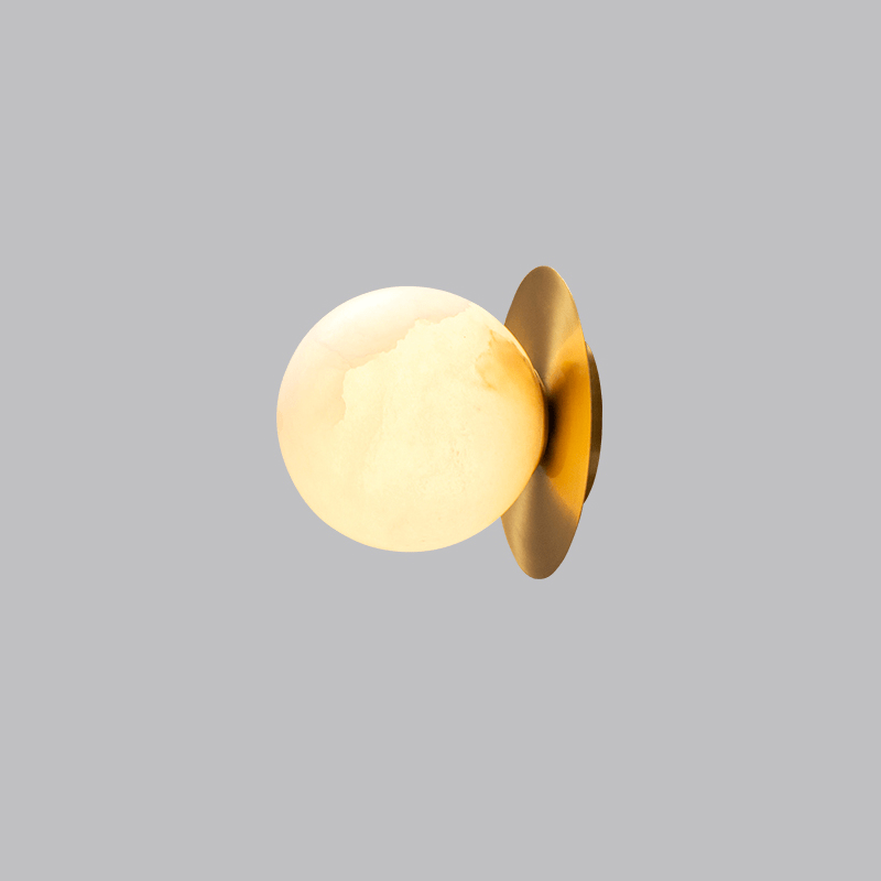 Orrila Dawn Alabaster Wall Light, Hardwired Wall Sconce, detail 19