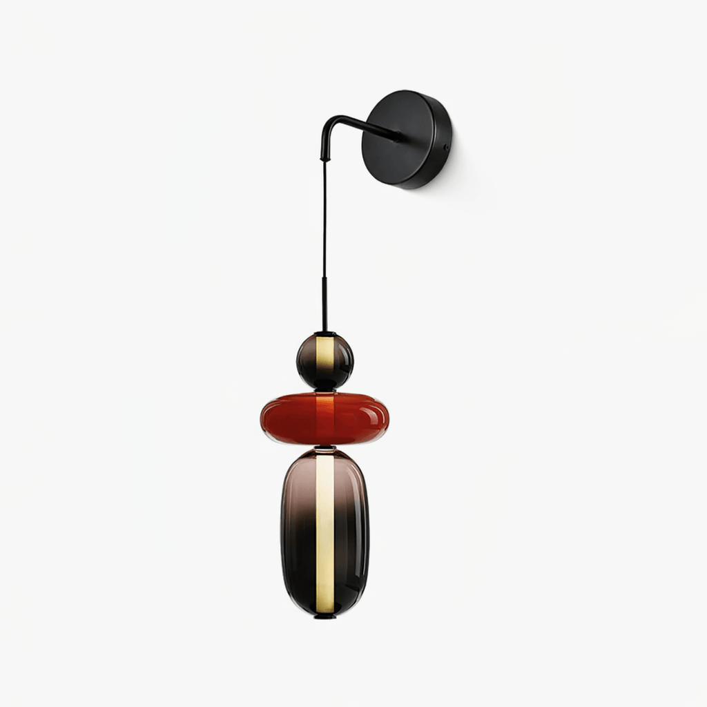 Candied Glass Wall Light, Hardwired Wall Sconce, Metal, Dia 16cm x H 50cm
