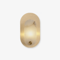Perforated Oval Alabaster Wall Light - Wall Lamp, Hardwired Wall Sconce, Metal, Dia 18cm x H 32.5cm
