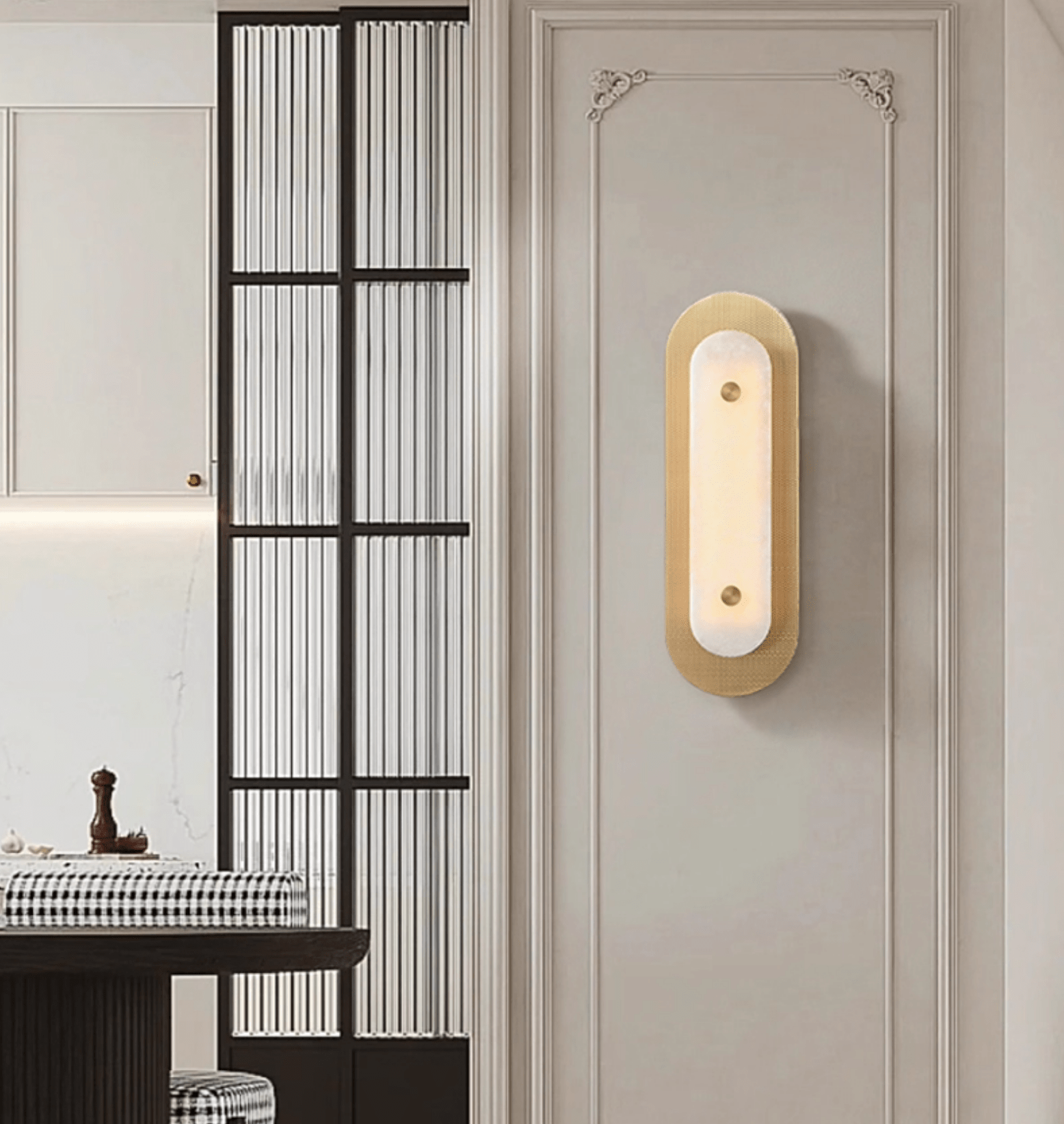 Aurelia Perforated Alabaster Wall Light - Wall Lamp, Hardwired Wall Sconce, detail 16