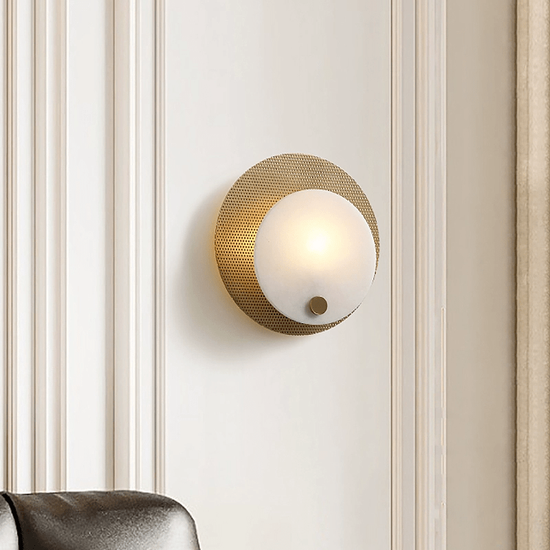 Lumen Alabaster Wall Light, Hardwired Wall Sconce, detail 15