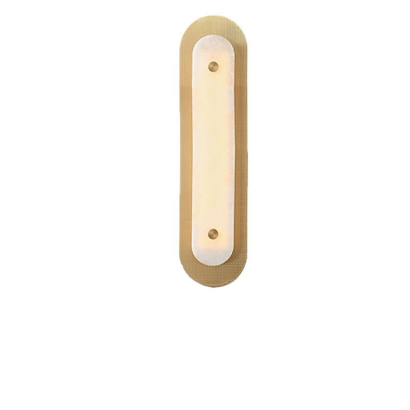 Aurelia Perforated Alabaster Wall Light - Dia 20cm x H 60cm Metal, Hardwired Wall Sconce, detail 12