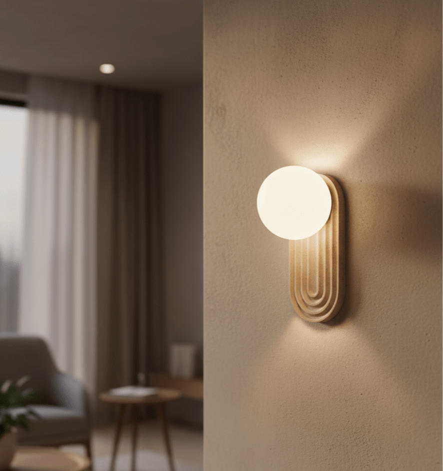 Arco Travertine Wall Light, Hardwired Wall Sconce, detail 4